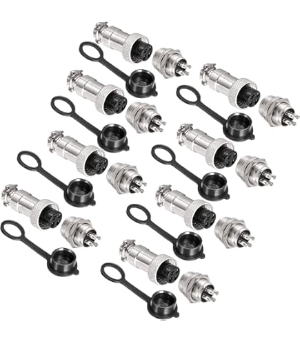 Connettori Aviazione GX16 3-Pin - Set 5 Pezzi Maschio/Femmina Con Cappucci E Cacciavite - Foto 9