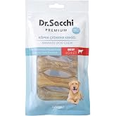 Dr.Sacchi Premium Sığır Etli Doğal Sığır Derisi Press Kemik Tahılsız K&ouml;pek &Ouml;d&uuml;l&uuml; 3" 20-25 Gr 5'li