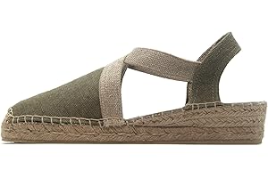 TONI PONS Verdi-V - Espadrille compensée végétalienne pour Femme de en Tissu de Coton.