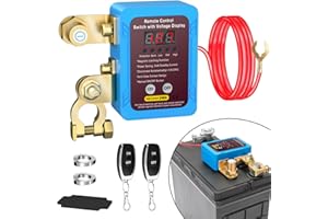 VAPOURD 12V 240A Remote Kill Switch for Car, Battery Disconnect With LED Display and 2 Remote Controls, Automatic Off Isolator