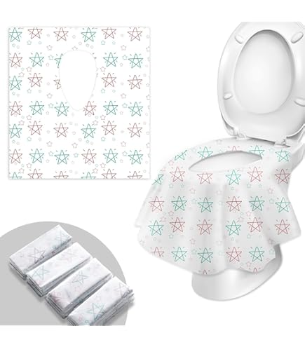 Lot De 30 Housses De Siège De Toilette Jetables 100 % Imperméables XL Emballées Individuellement Pour Adultes Et Enfants - Accessoires De Voyage Pour Toilettes Publiques, Avion, Camping