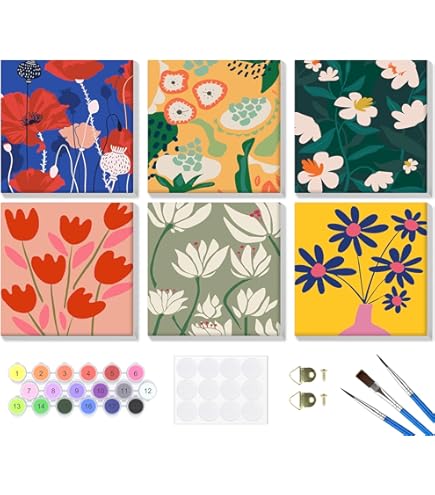 RICUVED Peinture Kit De Peinture Par Numéros Sur Toile Pour Adulte, 40