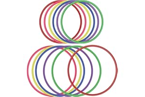 OOTSR 12 Pezzi Anelli di Lancio in plastica per Giochi di Anelli Toss, 22cm e 30 cm, Giochi di Pratica di velocità e agilità, Giochi di Partito, Carnevale, Giardino(2 Taglie, 6 Colori)