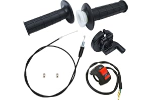 Strongthium Gaskabel med handtagsset (127 cm), 22 mm gashandtag och nödströmbrytare, universal för 50–250cc Pit Dirt Bike, Qu