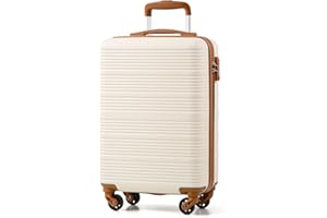 COOLIFE Cabin Suitcase, 55×35×20cm Cabin Luggage for Ryanair & Easyjet Hand Luggage with 4x360° Spinner Wheels, Adjustable Telescopic Handle & TSA Lock | Lightweight Carry On Suitcase