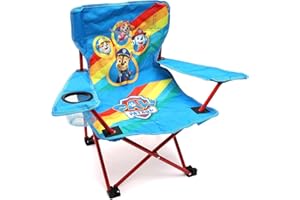 Toyland® Paw Patrol Pups Klappbarer Campingstuhl für Kinder mit Getränkehalter und Aufbewahrungstasche – Perfekt für Campingausflüge, Strand und Garten