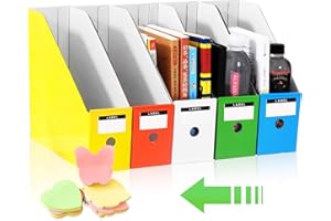 HINATAA File Magazine Holder, Multi-Color File Holder Ultra-modern Simple Style Storage Organizer Sorter Storage Shelf excellent for School Dormitory,Office,Home Files Storage