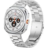 DEALELE Starp Samsung Galaxy Watch 7 Ultra (47mm) ile Uyumlu, Boşluk Yok Paslanmaz &Ccedil;elik Metal Yedek Bantlar Galaxy Watch Ult