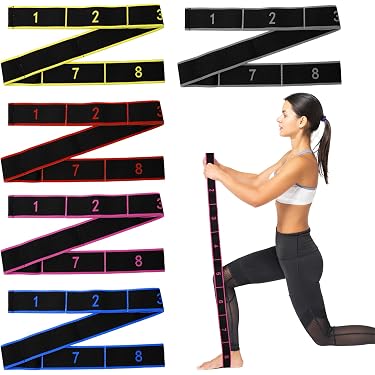 Sangle De Yoga Extensible - 8 Trous, Boucle Ajustable, Idéale Pour étirements Et Exercices