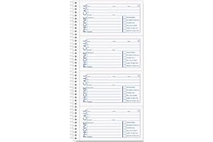 TOPS Phone Message Forms Book, Carbonless Duplicate, 2.75 x 5 Inches, 400 Sets per Book (4003)