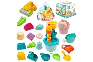 JoyGrow Kinder Sandspielzeug,Strand Spielzeug Set in Wiederverwendbarer Netzbeutel,Wasser Spielzeug mit Spaten Schaufel,Sandkasten Eimer Tier Formen,Badespielzeug für Jungen und Mädchen
