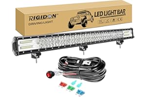 RIGIDON 40 Pollici 100cm 540W Barra Led Fuoristrada, Tripla Fila Barra Luce Led Con 12V Cablaggio, Luci di Lavoro Esterno Per Auto Trattore Camion SUV UTE ATV Barca 4x4 Veicoli Offroad, 6000K Bianca