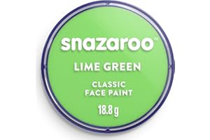Snazaroo - Peinture Pour Visage et le Corps, Maquillage Pour Visage et Déguisement, Pour Enfants et Adults,Fard 18 ML, Couleur Citron Vert