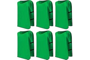 PTJJXA 6 Pack Chasuble Football Adulte, Fußball Leibchen Set, Chasuble de Entraînement Sport, Gilet Sport Adultes Maillots, Trainingsleibchen, Training Gilets pour la Pratique Basket, Size xl