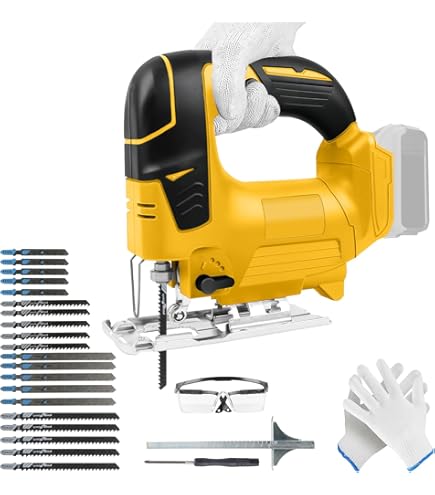 Cordless Jig Saw For DeWalt 20V Max Battery - Brushless Tool With 3000RPM & 45° Bevel Cuts