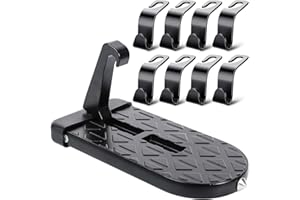 Yoosso Car Door Step Up Car Doorstep Folding Ladder U Shaped Pedal With Safety Hammer Function Car Accessories Easy Access To Rooftop For Car For Suv Rv Off-road Vehicle with 8 Car Rear Seat Hook