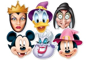 Star cutouts – stsmp68 – 6 máscaras para Adulto Halloween – Disney – Talla única