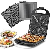 Taylor Swoden 3-in-1 Sandwich Maker Panini 1200W 4 Sandwiches | Removable Non-Stick Plates, 180&deg; Swivel Cooking, Totally BPA