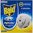 Raid Night & Day Base con Ricarica, Antizanzare e Antimosche con Sabbia Compressa, Confezione da 1 Diffusore e 1 Ricarica, Se