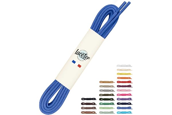 Laceter Lacets Ronds Cirés Fins 2,4mm pour Chaussures de Ville - Lacet Idéal pour Derbies, Richelieu, Bottines Cuir, Mocassins - Style Habillé Élégant et Résistant