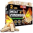 WiFER Mini Fire Stick, 4'' Kiln-Dried Pine Great Firewood for Wood Stoves, Tabletop Fire Pit, BBQ Grill, Pizza Oven, Solo Stove Accessories, BBQ Accessories, 2 lb Box