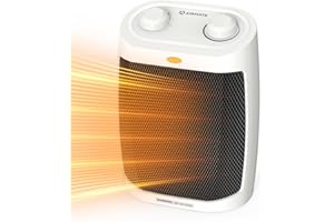 AIRMATE Chauffage d'appoint de 29cm, Chauffage Soufflant de 2000W,3 Modes,Chauffage Electrique Economique, Radiateur Soufflant Céramique PTC Sécurité,Petit Chauffage D'appoint