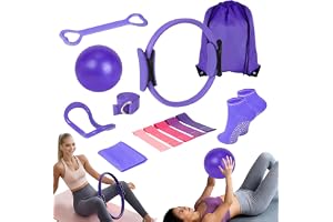 13-delars Pilates-uppsättning, Pilates Ring-uppsättning, Pilates Essential Kit med yogaboll, Pilates Ring, Motståndsband, Yogarem, Pilates Greppstrumpor, Pilates-uppsättning för hemmet