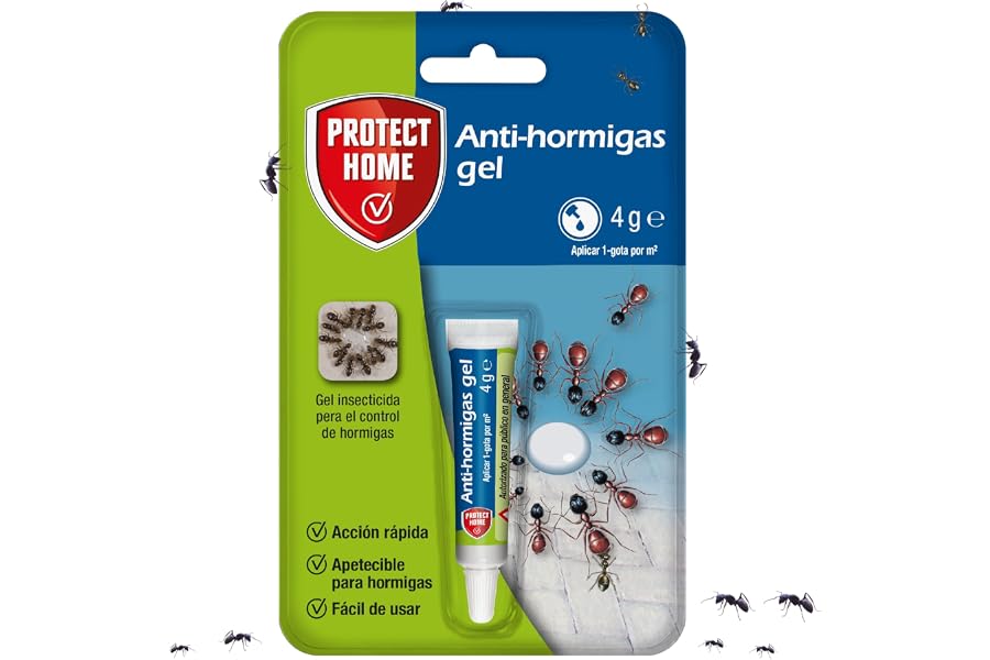 Cebo antihormigas formato gel. Para interiores y exteriores. Rápida acción, altamente atractivo. 4g