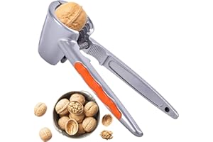 WDEC Nutcracker, walnut hazelnut, nutcracker with non-slip silicone handle, nut cracker, robust die-cast zinc with very good power transmission, for walnut almonds, hazelnuts, pistachios