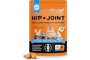 BODY JUICE OIL Cat Hip + Joint Health Crunchy & Creamy Chews, Joint Supplement Cat Treats with Glucosamine, Green Lipped Mussel & Omega-3s, Support Mobility, Flexibility & Comfort for Cats & Kittens, Chicken Flavour