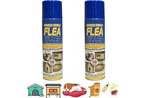 HOMEY MART 2 x Flea Spray for House Kills Flea Instantly Household Flea treatment for the home Dog Beds Pet Beds Hutches Kennels and Carpets Tick Protection Soft Furnishings 200ml