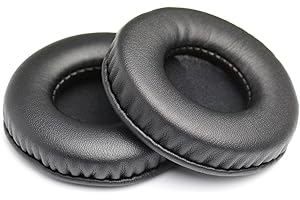 LLRY Ersatz-Ohrpolster Leder-Ohrpolster Ersatz-Ohrpolster-Kit für die meisten Kopfhörermodelle geeignet: Universaldurchmesser 75 mm (1 Paar schwarz)