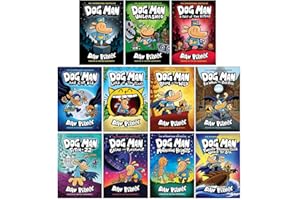 Dog Man Series 1-11 Books Collection Set By Dav Pilkey (Dog Man, Unleashed, Tale Of Two Kitties, Dog Man and Cat Kid, Lord of The Fleas, Brawl of The Wild, For Whom The Ball Rolls, Fetch-22 & More)
