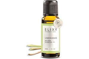 ‎ELIXR ELIXR – Zitronengrasöl zur Raumbeduftung, für Aromatherapie & als Massageöl – 100% naturreines ätherisches Öl aus Zitronengras – zertifizierte Naturkosmetik aus Deutschland (30ml)