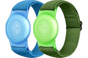 Elastiskt armband för Apple AirTag för barn, 2 stycken klockarmband kompatibla med Apple AirTag, justerbart anti-förlust stre