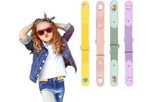 AZONELIFE 4 Pièces Boucle Ceinture pour Enfants, Ceintures Élastiques Réglables et Invisibles - Dégagement Rapide, Spécialement Dessiné Pour Les 2-15 Ans, Disponible en 4 Couleurs