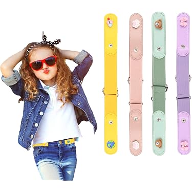 Mkitnvy Lot 4 Ceintures Élastiques Sans Boucle Enfants 2-12 Ans - Réglables Garçons Filles