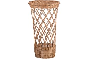 E-WICKER24 ALLES AUS WEIDE Chariot à Pain en Osier, Huche et Présentoir pour Baguettes ou Pain Long - Taille Moyenne (Naturel)