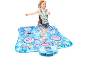 Souvik Mata do tańca dla dzieci, 8 przycisków, muzyka do tańca, 9 poziomów trudności, mata muzyczna, tryby wyzwań i tryby pamięci, wbudowana muzyka, prezent urodzinowy dla dziewcząt i chłopców w wieku