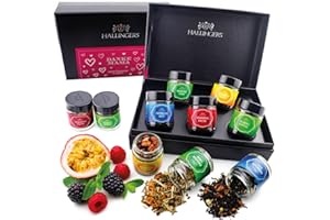‎HALLINGERS GENUSS MANUFAKTUR Hallingers Danke Mama - Muttertagsgeschenk 5 Sorten Tee Geschenkset mit Box vegan zum Muttertag für Mama Mutter Oma (Set) - Muttertagsgeschenk & Geschenkideen zum Vatertag | Genesung Jahrestag Danke