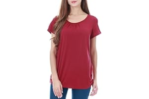 Smallshow Women’s Maternity Nursing Tops Short Sleeve Modal Breastfeeding T Shirt