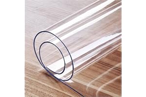 AJSJ Protecteur De Couverture De Table Transparent, Tapis De Table Anti-Chaud Nappes Transparentes pour Bureau Ordinateur Bureau Canapé Table À Manger 1mm-60x110cm