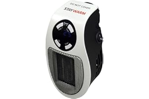 STAYWARM 500w Plugin Local (2m2) Power Heater / 2 Fan Speeds / 15 - 30C Temperature Control / 1-12 Hour Timer / Auto Shut Off - F2210WH