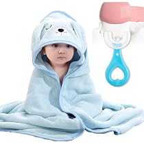 MHJY Asciugamano Con Cappuccio Per Bambini 140x70 Cm - Ultra Morbido Con Simpatico Animale, Regalo Baby Shower