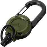 Storite Retractable Keychain ID Badge Holder Keyring | Secure Carabiner Clip for Backpacking, Fishing, Outdoor Use | Durable 
