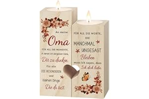 NIYEWSOR Oma Geschenk, Kerzenständer-Geschenke für Oma, Geschenk Oma Geburtstag von Enkel, Geburtstagsgeschenk für Oma, Beste Oma Geschenke