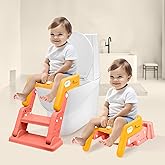 R for Rabbit Hilltop Booster Potty Seat & Step Stool 2-in-1 Multipurpose Anti-Skid Base Adjustable Foldable Supportive Backre