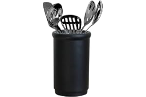 Olly & Rose Provence - Portautensili in ceramica temprata, altezza 18 cm, supporto per utensili da cucina e bagno