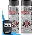 4TRESS E-TECH 2 x 400ml XHT Graphite Extremely High Temperature Spray Paint Brake Caliper Engine Block 650°C Non Slip Car Dash Mat (4T-XHT-004)