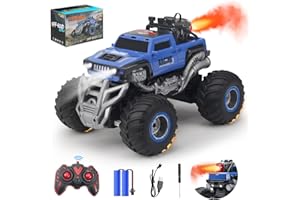 MYDOVA Ferngesteuertes Auto, 1:16 Monster Truck, RC Auto Offroad mit Sprühnebel-Musik-Leuchten, 20KM/H 2.4GHz, Auto Spielzeug Geschenk für Kinder ab 3 4 5 6 8 10 Jahre